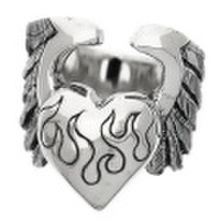 CRAZY PIG DESIGNS(クレイジーピッグ)　ラージハート＆ウィングスリング　Large heart ＆ wings ring　#812