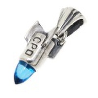 CRAZY PIG DESIGNS(クレイジーピッグ)　ロケットペンダントw/ブルートパーズ　Rocket w/Blue Topaz #629