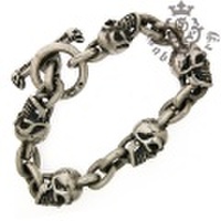 Gaboratory（ガボラトリー）　Skull & small oval link bracelet　スカル&スモールオーバルリンクブレスレット