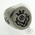 Gaboratory（ガボラトリー）　Wide Gaboratory logo large signet ring　156-A