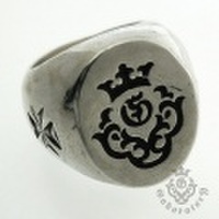 Gaboratory（ガボラトリー）　Wide Gaboratory logo large signet ring　156-A