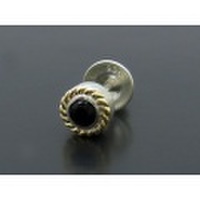 IDEALISM SOUND（イディアリズムサウンド）　Small Stone Pierce with K18Yellow Gold（スモールストーンピアス K18イエローゴールド）
