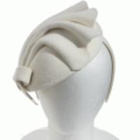 Jennifer Ouellette◆ウールフェルドレープ＆リボンヘッドドレス◆アイボリー