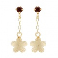 K10 キラゆれフラワー＆ガーネットピアス 46-5649