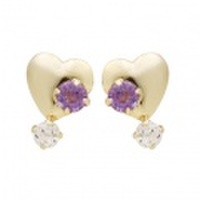 K10 ハート＆アメジストピアス 46-5685