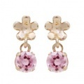 K10PG フラワー＆ピンクストーンピアス 46-5675