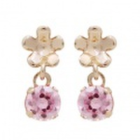 K10PG フラワー＆ピンクストーンピアス 46-5675