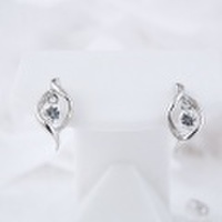 K10WG K10ホワイトゴールド ゆれるストーンピアス 彼女 誕生日 ジュエリー アクセサリー ∞ y110138