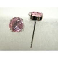 K14WG　キュービックピンク ピアス 5mm 彼女 誕生日 ジュエリー アクセサリー ∞ jka656