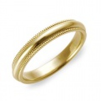K18YG　ミルグレイン・マリッジリング（結婚指輪）3mm (N030H165N3*01-K18YG)