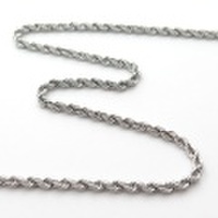 K18ホワイトゴールド　パイプロープ　60cm　2.0mm