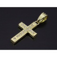 SYMPATHY OF SOUL（シンパシーオブソウル）　Gravity Cross Pendant - K18Yellow Gold w/Diamond（グラビティクロスペンダント - K18イエローゴールド w/ダイヤモンド）