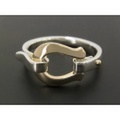 SYMPATHY OF SOUL（シンパシーオブソウル）　Horseshoe Band Ring - Silver&K10Yellow Gold（ホースシューバンドリング シルバー&K10イエローゴールド）
