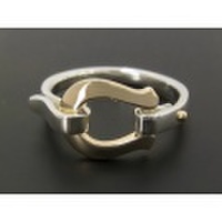SYMPATHY OF SOUL（シンパシーオブソウル）　Horseshoe Band Ring - Silver&K10Yellow Gold（ホースシューバンドリング シルバー&K10イエローゴールド）