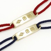 SYMPATHY OF SOUL（シンパシーオブソウル）　ID Plate Cord Bracelet&Anklet - K18Yellow Gold（IDプレートコードブレスレット&アンクレット - K18イエローゴールド）