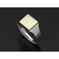 SYMPATHY OF SOUL（シンパシーオブソウル）　Signet Ring - Square - Silver×K18Yellow Gold（シグネットリング - スクエア - シルバー×K18イエローゴールド）