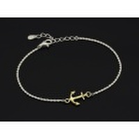 SYMPATHY OF SOUL（シンパシーオブソウル）　Small Anchor Chain Bracelet - Silver×K18Yellow Gold（スモールアンカーチェーンブレスレット - シルバー×K18イエローゴールド）