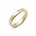 SYMPATHY OF SOUL（シンパシーオブソウル）　Wide Posy Ring - K10Yellow Gold w/1Diamond（ワイドポージーリング K10イエローゴールド w/1ダイヤモンド）