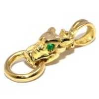 TRAVIS WALKER(トラヴィスワーカー) CHY090 Tiny Gargoyle Charm w/Emerald タイニーガーゴイルチャームゴールド　エメラルドアイズ