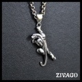 ZIVAGO ジヴァゴ ネックレス ペンダント パンサー 豹 シルバー ZW-014 バイカー ロック ◆