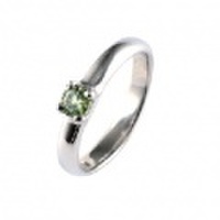 baby’s ring - K18WG 一連一石 - 8月 ペリドット