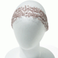 cara couture◆スパンコールレースヘアバンド◆グレーピンク