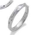 fe-fe スーパースチール リング 指輪 LOVE 刻印 サファイア 石 一粒 男性用 Men’s fe-204 y160620