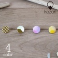 kazari(かざり)重ね紙飾り ピアス・イヤリング ラウンド（小）（kazari かざり 大醐 ピアス イヤリング 手作り ハンドメイド サージカルステンレス 樹脂 紙 ループフィット 和風 丸 ラウンド 軽い）