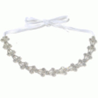 tulle couture◆ラインストンフラワーライクビジューヘッドドレス◆シルバー