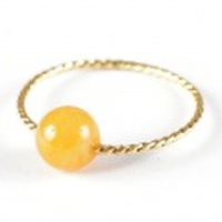 【11月】シトリン　誕生石リング