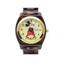 【Disney】べっ甲柄 ミッキー ウォッチ Mickey 腕時計 ベージュ