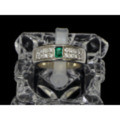 【PT900 プラチナ】指輪 リング エメラルド0.25ct ダイヤモンド0.30ct 11.5号 11.8g レディース 37802-0