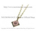【ネクロマンス NECROMANCE】 クアドラングル ゴールド アルビノ義眼ネックレス Quadrangle Gold Albino Eye Necklace 目玉