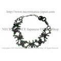 【ネクロマンス NECROMANCE】 ラインストーン スパイダーブレスレット Rhinestone Spider Bracelet ＜パープル/Purple/紫＞ 蜘蛛