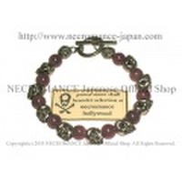 【ネクロマンス NECROMANCE】 ルビー スカルブレスレット Ruby Skull Bracelet 紅玉 骸骨 情熱