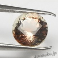 【希少石】バイカラーのオレゴンサンストーン。ラウンドカットルース 1.05ct