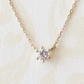 【送料無料】 K18 Little princess Diamond Necklace (リトルプリンセスダイヤモンドネックレス) D/0.1ct