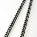 【送料無料】 純チタンネックレスチェーン　キヘイ(喜平)・グレー　5.9mm幅/60cm　C60GB