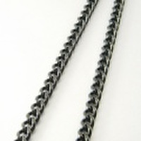 【送料無料】 純チタンネックレスチェーン　キヘイ(喜平)・グレー　5.9mm幅/60cm　C60GB