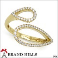 指輪 K18YG リング ダイヤモンド0.27ct 14号 総重量4.2g 極美品 [120714]