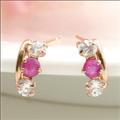 【恋運暦掲載商品】Plus-プリュス-K14ピンクゴールド×ルビーピアス