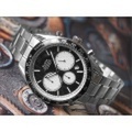 エルジン ELGIN 腕時計 クロノグラフ FK1401S-B 黒 メタルベルト