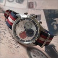 オキシゲン OXYGEN 腕時計 デュアルタイム EX-SDT-LON-40-NN (224923) テキスタイルストラップ アウトレット品