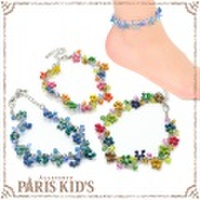 カラフル フラワー ココビーズ アンクレット ymgir colpo