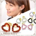 キラキラ ラインストーン ハート ピアス パリスキッズ本店 原宿 pariskid’s 公式 通販 安い colpo