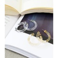 クリアラメフープピアス・イヤリング/2カラー