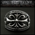 クリックポストのみ送料無料！シルバーリング リング 指輪 クロス 十字架 シルバー925 Silver ring cross(ID sr0772kr406)