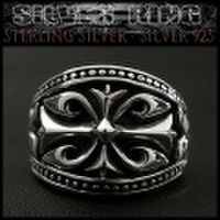 クリックポストのみ送料無料！シルバーリング リング 指輪 クロス 十字架 シルバー925 Silver ring cross(ID sr0772kr406)