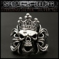 クリックポストのみ送料無料！シルバーリング 指輪 髑髏 スカル クラウン シルバー925 Silver ring skull crown (ID sr0770kr398)