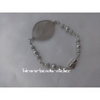 グレーアゲートのブレスレット